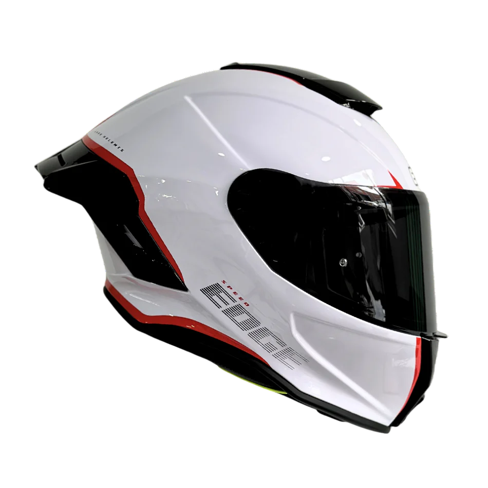 CASCO EDGE SHANGHAI RUSH BLANCO ROJO BRILLANTE