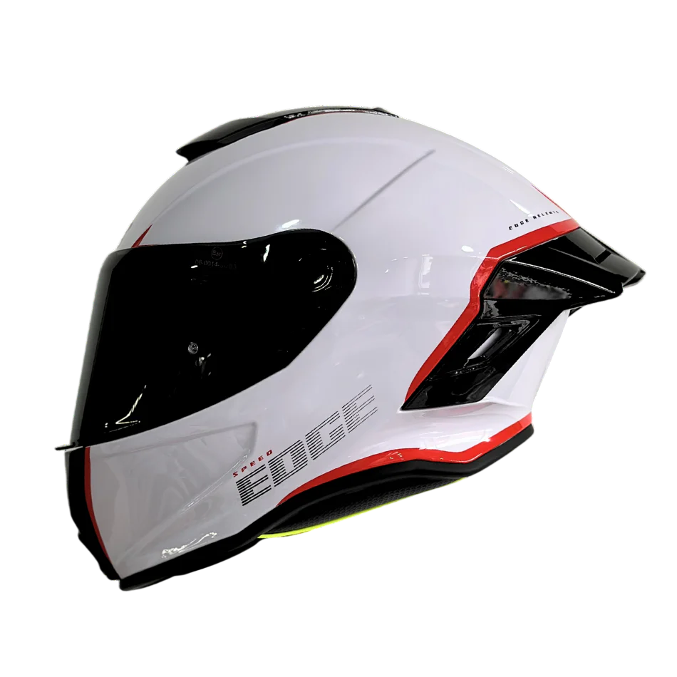 CASCO EDGE SHANGHAI RUSH BLANCO ROJO BRILLANTE