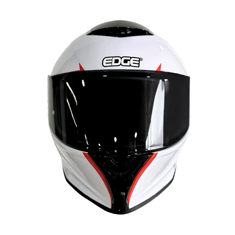 CASCO EDGE SHANGHAI RUSH BLANCO ROJO BRILLANTE