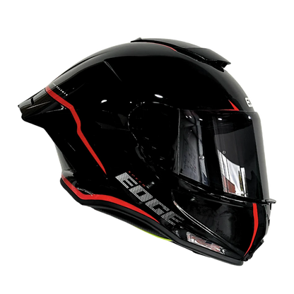 CASCO EDGE SHANGHAI RUSH NEGRO ROJO BRILLANTE