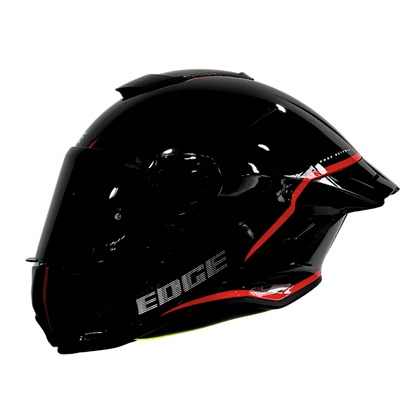 CASCO EDGE SHANGHAI RUSH NEGRO ROJO BRILLANTE