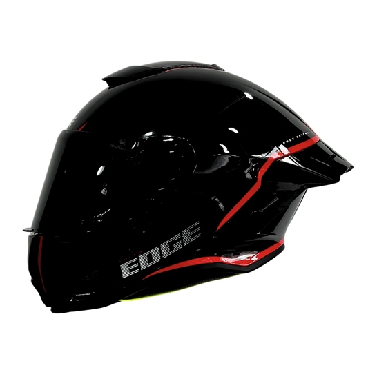 CASCO EDGE SHANGHAI RUSH NEGRO ROJO BRILLANTE