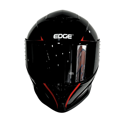 CASCO EDGE SHANGHAI RUSH NEGRO ROJO BRILLANTE