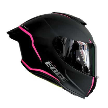 CASCO EDGE SHANGHAI RUSH NEGRO ROSADO MATE