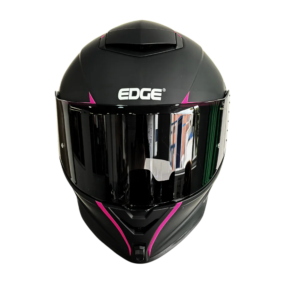 CASCO EDGE SHANGHAI RUSH NEGRO ROSADO MATE