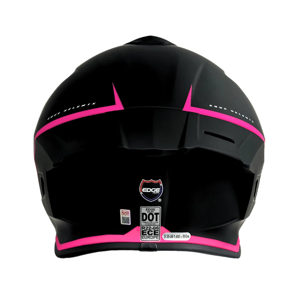 CASCO EDGE SHANGHAI RUSH NEGRO ROSADO MATE