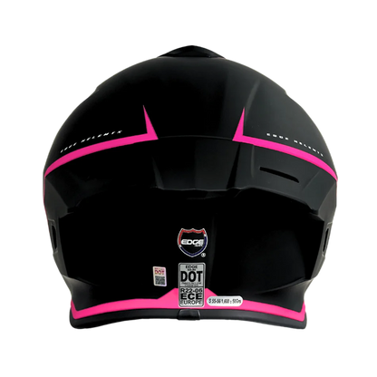 CASCO EDGE SHANGHAI RUSH NEGRO ROSADO MATE