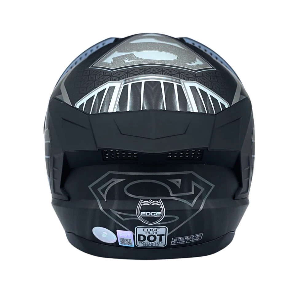 CASCO EDGE EXTREME DC SUPERMAN GRIS MATE
